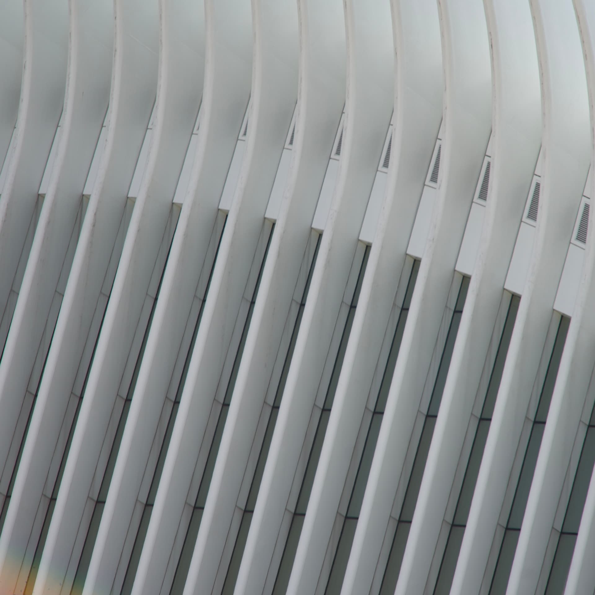 New York architecture β geometric glass facade